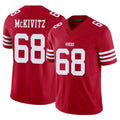 Punc SF.49ers #68 Colton McKivitz Player Red Limited Vapor F.U.S.E. Home Game Stitched Jerseys