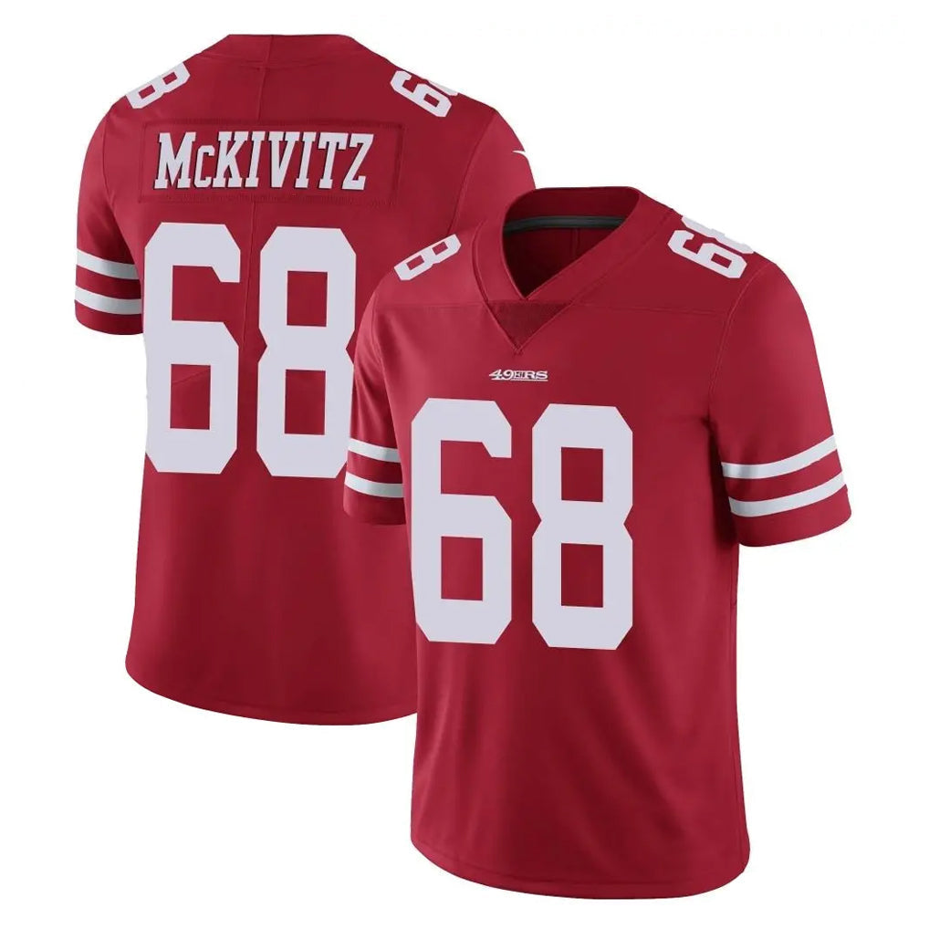 Punc SF.49ers #68 Colton McKivitz Player Red Limited Vapor Untouchable Home Game Stitched Jerseys