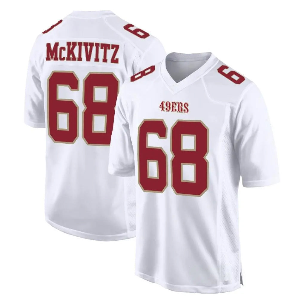 Punc SF.49ers #68 Colton McKivitz Player White Fashion Home Game Stitched Jerseys