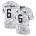 Punc SF.49ers #6 Malik Mustapha Player Arctic Camo Limited Salute To Service Home Game Stitched Jerseys