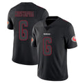 Punc SF.49ers #6 Malik Mustapha Player Black Impact Limited Home Game Stitched Jerseys