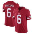 Punc SF.49ers #6 Malik Mustapha Player Red Limited Vapor Untouchable Home Game Stitched Jerseys