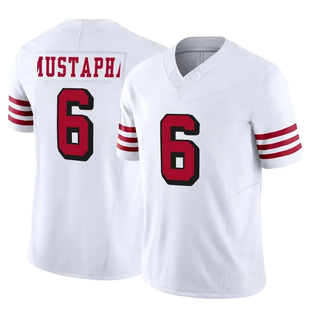 Punc SF.49ers #6 Malik Mustapha Player White Limited Alternate Vapor F.U.S.E. Home Game Stitched Jerseys