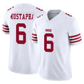 Punc SF.49ers #6 Malik Mustapha Player White Limited Vapor F.U.S.E. Home Game Stitched Jerseys