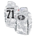 Punc SF.49ers #71 Trent Williams Player Arctic Camo Limited Salute to Service Pullover Hoodies Game Stitched Jerseys
