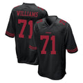 Punc SF.49ers #71 Trent Williams Player Black Alternate Home Game Stitched Jerseys