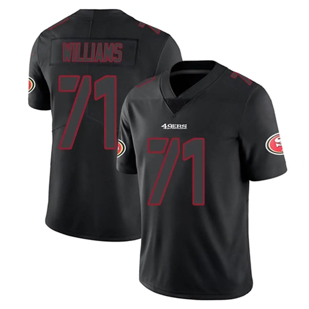 Punc SF.49ers #71 Trent Williams Player Black Impact Limited Home Game Stitched Jerseys