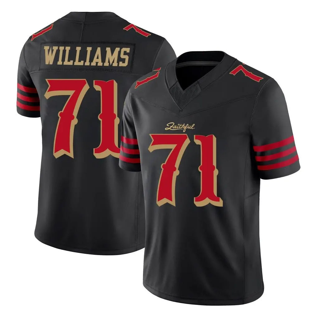 Punc SF.49ers #71 Trent Williams Player Black Limited Rivalries Collection Home Game Stitched Jerseys
