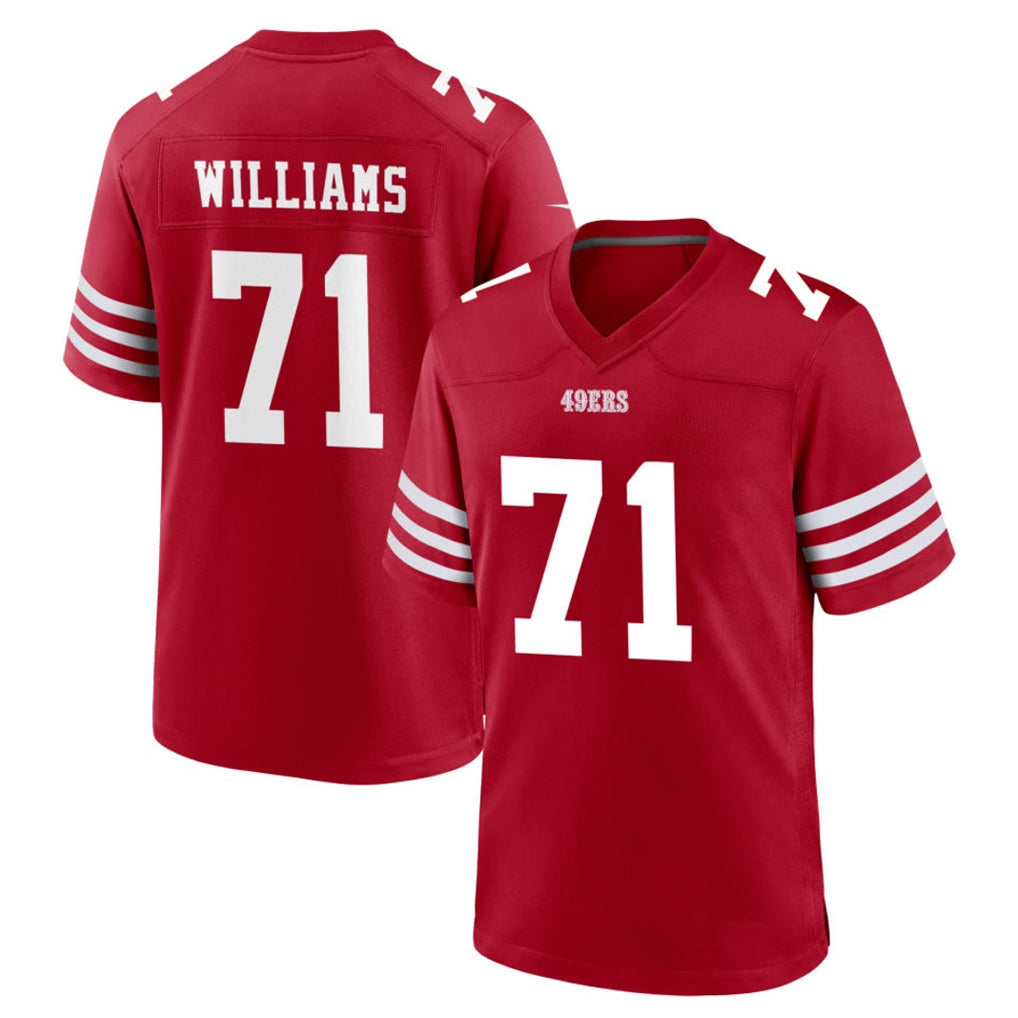 Punc SF.49ers #71 Trent Williams Player Red Game Home Stitched Jerseys