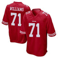 Punc SF.49ers #71 Trent Williams Player Red Home Game Stitched Jerseys