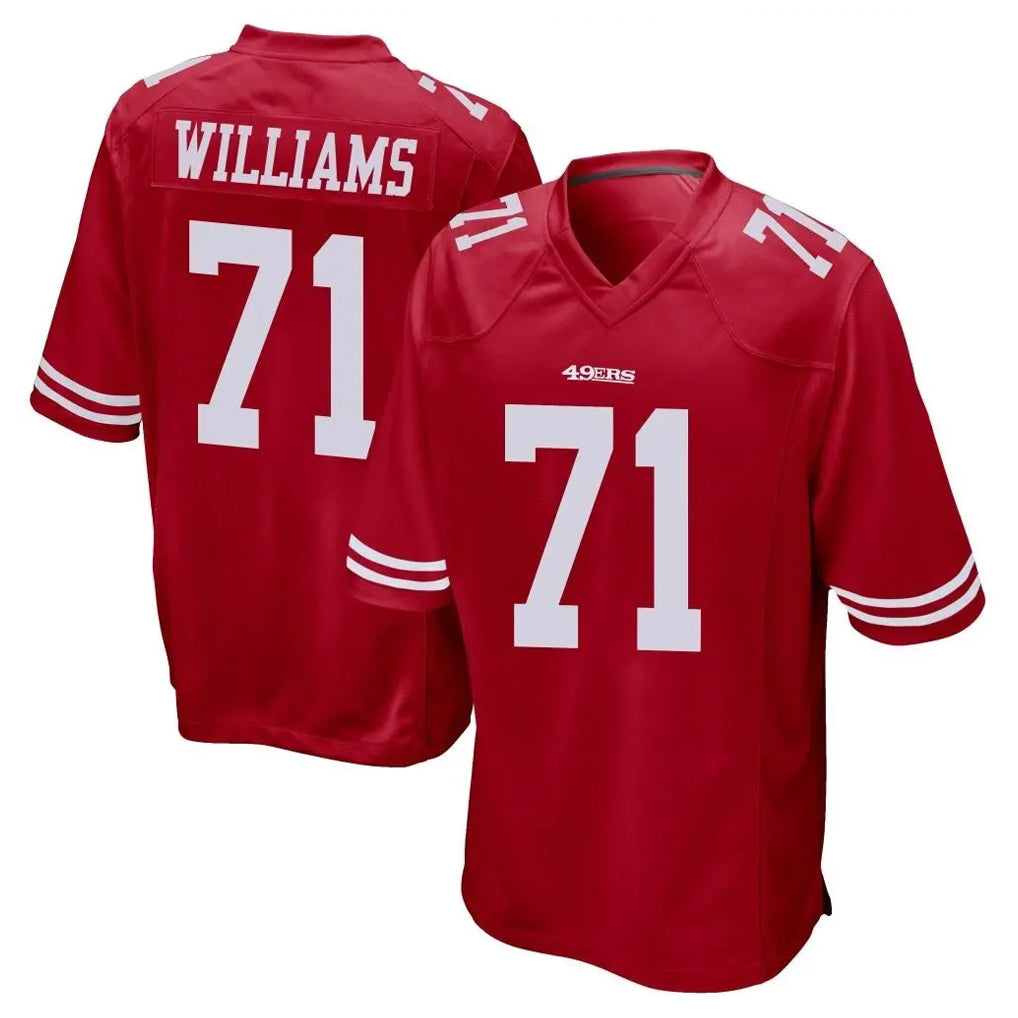 Punc SF.49ers #71 Trent Williams Player Red Home Game Stitched Jerseys