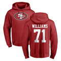 Punc SF.49ers #71 Trent Williams Player Red LOGO Pullover Hoodies Home Game Stitched Jerseys