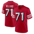 Punc SF.49ers #71 Trent Williams Player Red Limited Alternate Home Game Stitched Jerseys