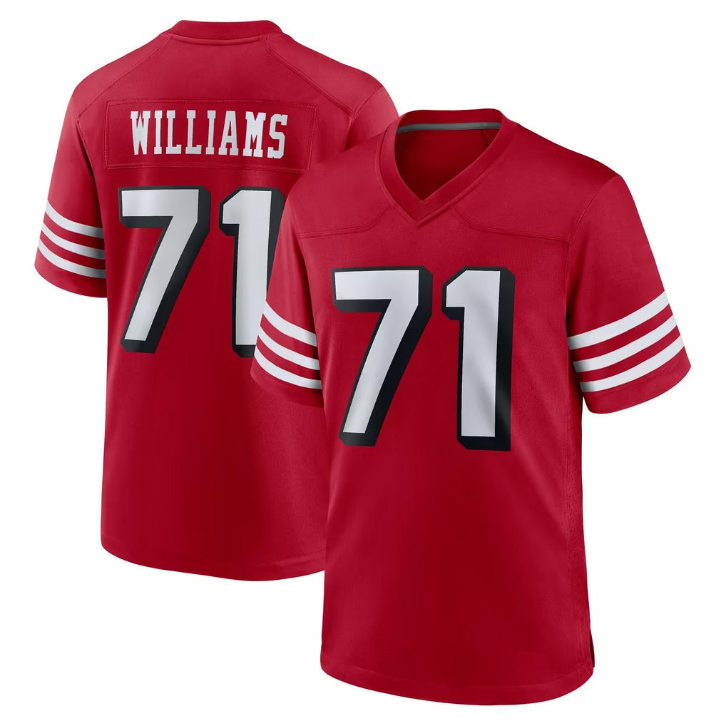 Punc SF.49ers #71 Trent Williams Player Red Limited Alternate Home Game Stitched Jerseys