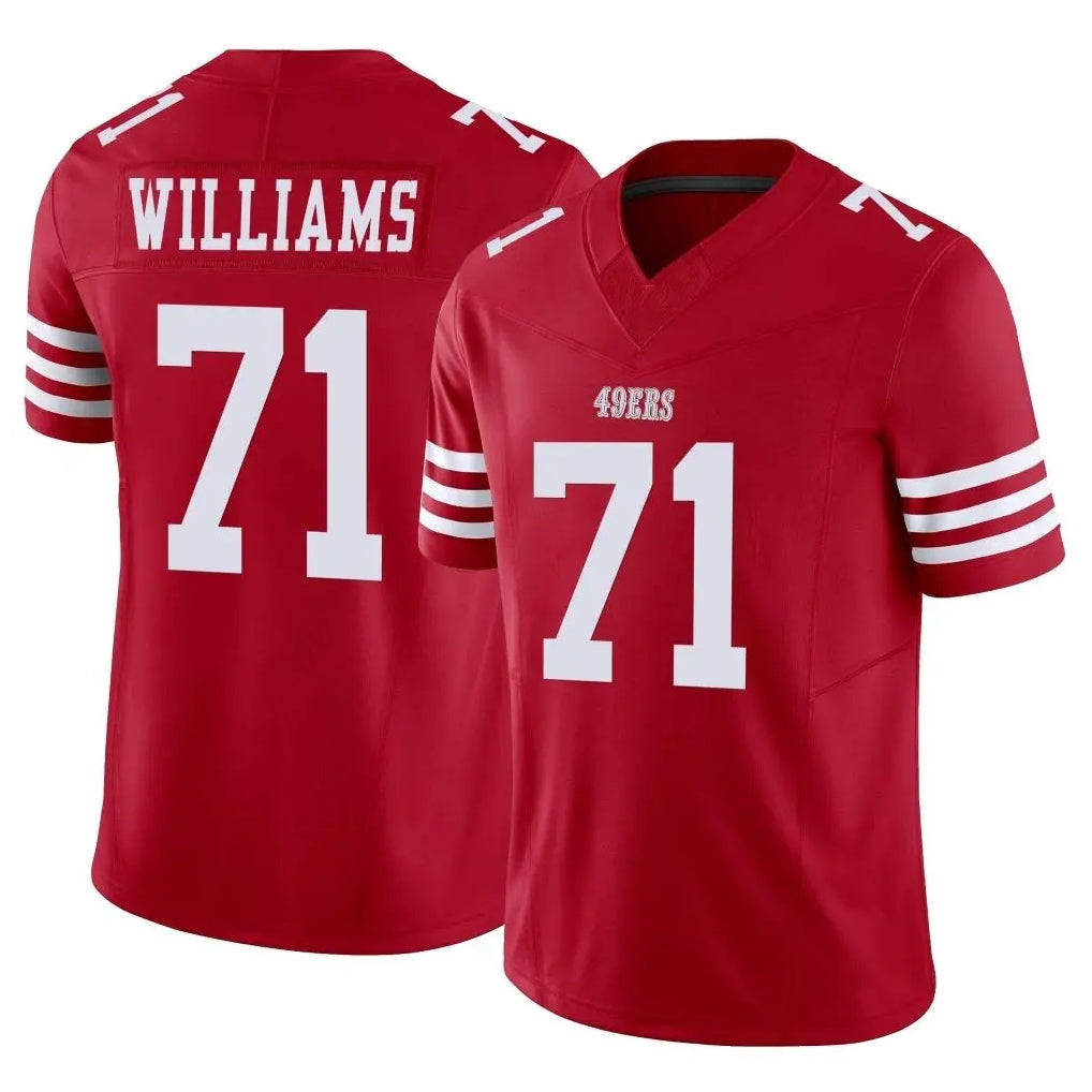 Punc SF.49ers #71 Trent Williams Player Red Limited Vapor F.U.S.E. Home Game Stitched Jerseys
