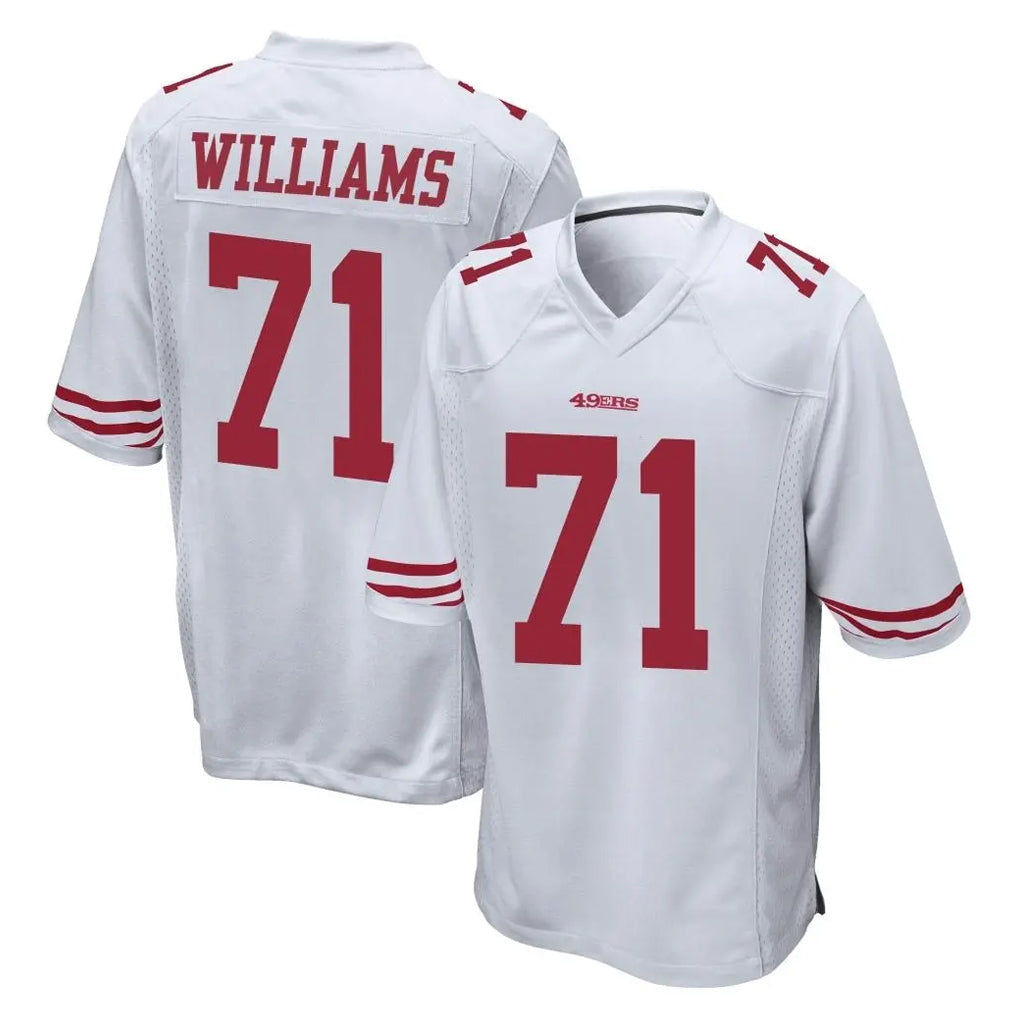 Punc SF.49ers #71 Trent Williams Player White Home Game Stitched Jerseys