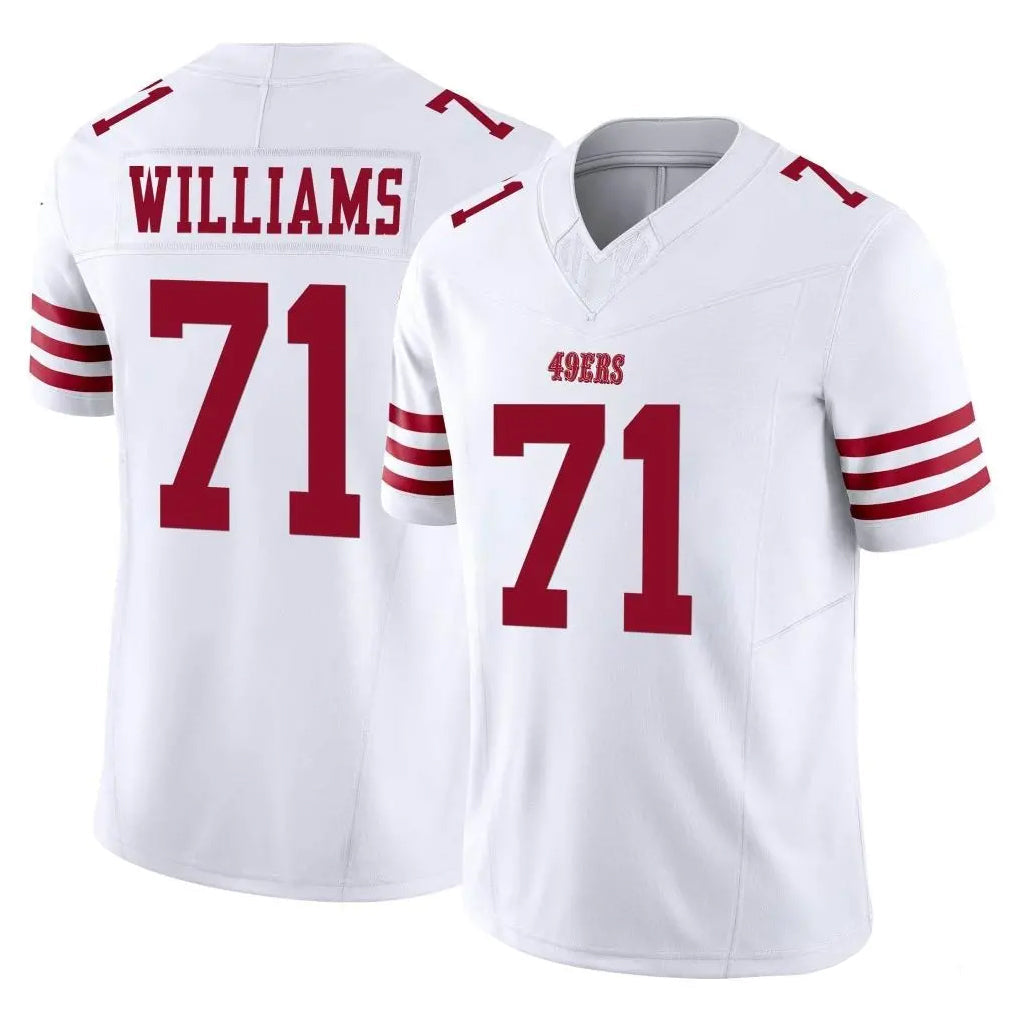 Punc SF.49ers #71 Trent Williams Player White Limited Vapor F.U.S.E. Home Game Stitched Jerseys