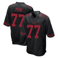 Punc SF.49ers #77 Dominick Puni Player Black Alternate Home Game Stitched Jerseys