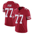 Punc SF.49ers #77 Dominick Puni Player Red Limited Vapor Untouchable Home Game Stitched Jerseys
