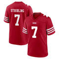 Punc SF.49ers #7 De'Zhaun Stribling Player Red Game Home Stitched Jerseys