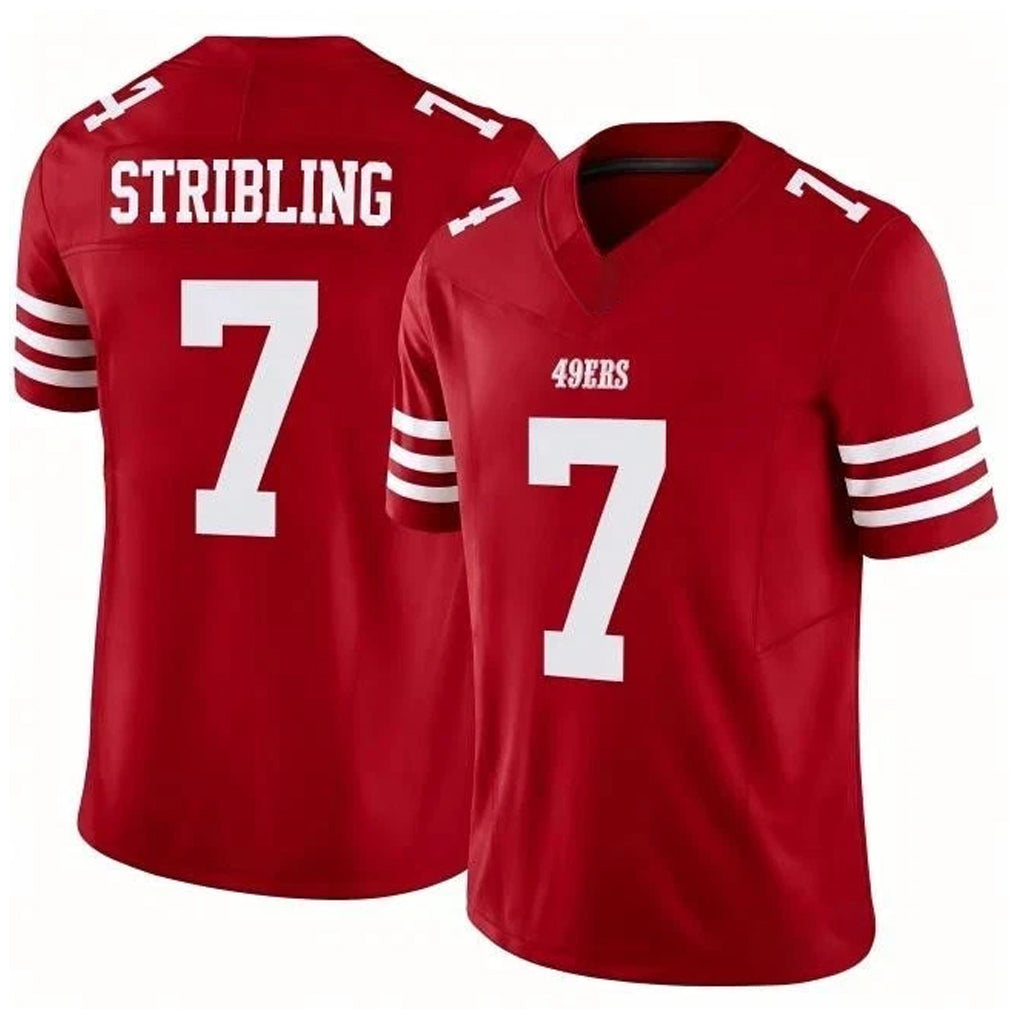 Punc SF.49ers #7 De'Zhaun Stribling Player Red Limited Vapor F.U.S.E. Home Game Stitched Jerseys