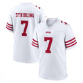 Punc SF.49ers #7 De'Zhaun Stribling Player White Game Home Stitched Jerseys
