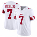 Punc SF.49ers #7 De'Zhaun Stribling Player White Limited Vapor F.U.S.E. Home Game Stitched Jerseys