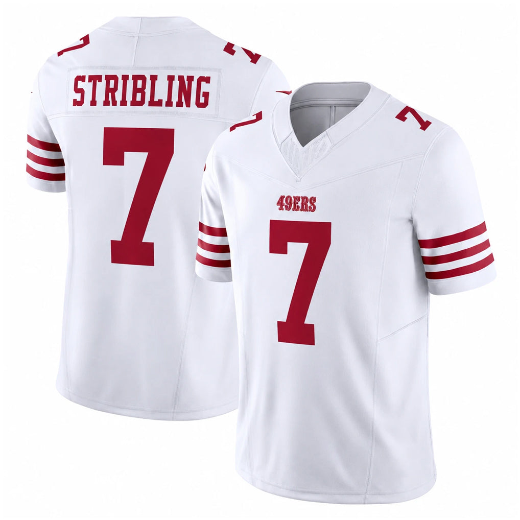 Punc SF.49ers #7 De'Zhaun Stribling Player White Limited Vapor F.U.S.E. Home Game Stitched Jerseys
