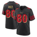 Punc SF.49ers #80 Jerry Rice Player Black Rivalries Collection Game Stitched Jerseys