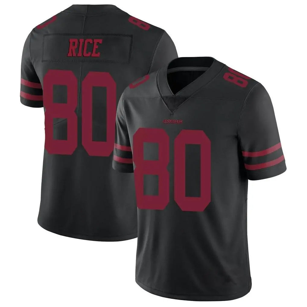 Punc SF.49ers #80 Jerry Rice Player Black Vapor Untouchable Limited Throwback Stitched Jerseys