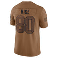 Punc SF.49ers #80 Jerry Rice Player Brown Salute To Service Limited Stitched Jerseys