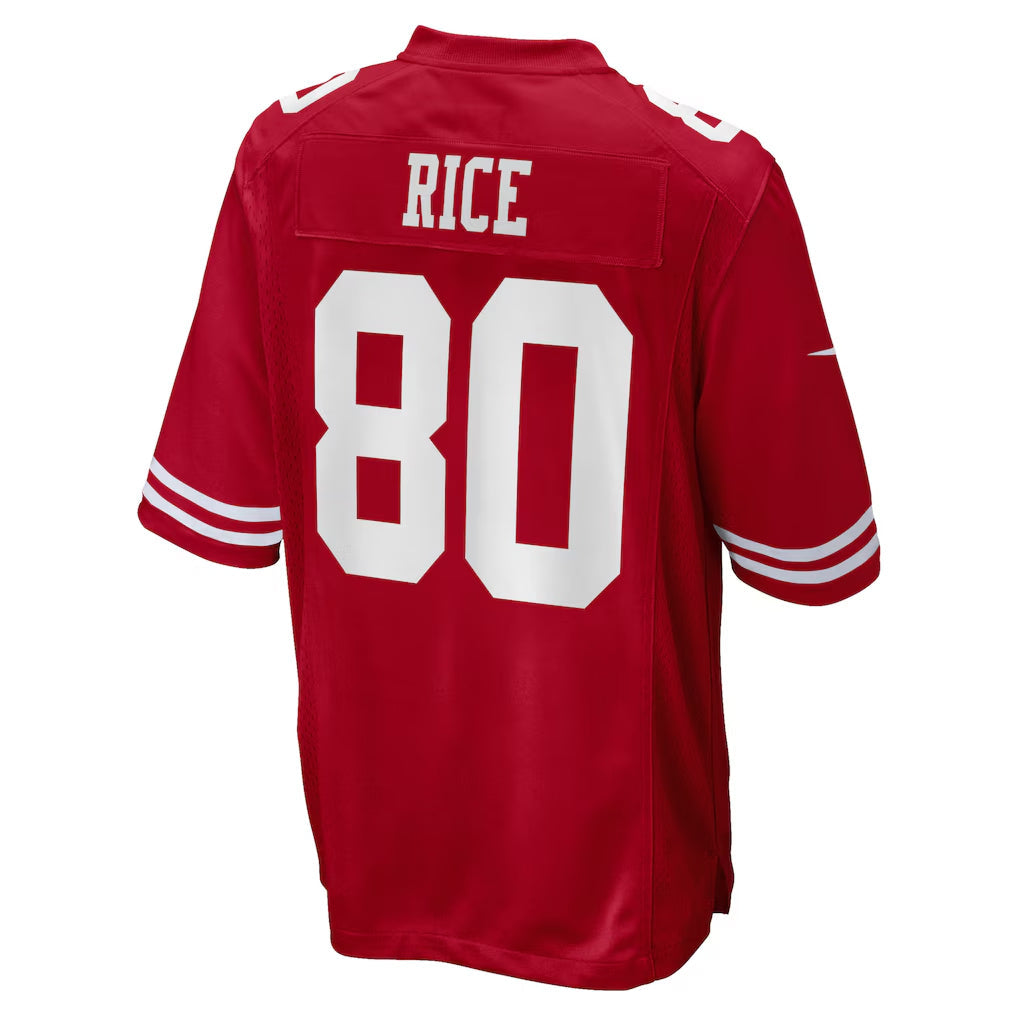 Punc SF.49ers #80 Jerry Rice Player Scarlet Game Stitched Jerseys