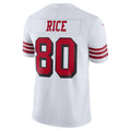 Punc SF.49ers #80 Jerry Rice Player White Vapor F.U.S.E. Limited Stitched Jerseys