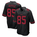 Punc SF.49ers #85 George Kittle Player Black Alternate Home Game Stitched Jerseys