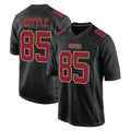Punc SF.49ers #85 George Kittle Player Black Fashion Home Game Stitched Jerseys