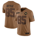 Punc SF.49ers #85 George Kittle Player Brown Salute To Service Limited Stitched Jerseys