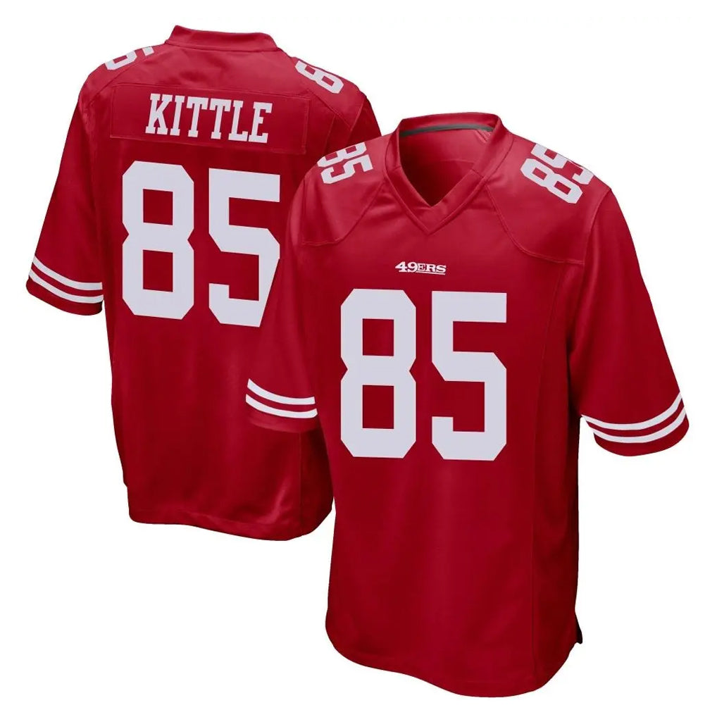 Punc SF.49ers #85 George Kittle Player Red Home Game Stitched Jerseys
