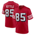 Punc SF.49ers #85 George Kittle Player Red Limited Alternate Home Game Stitched Jerseys