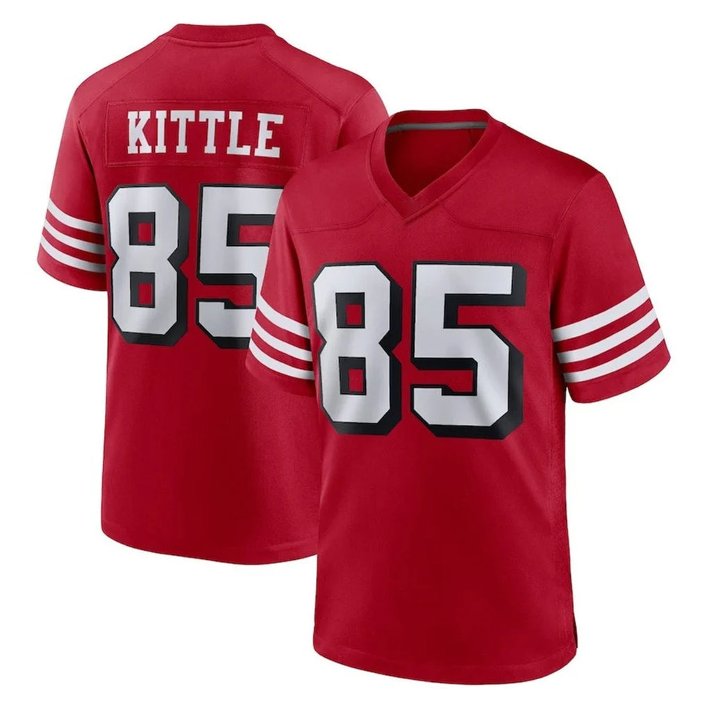 Punc SF.49ers #85 George Kittle Player Red Limited Alternate Home Game Stitched Jerseys