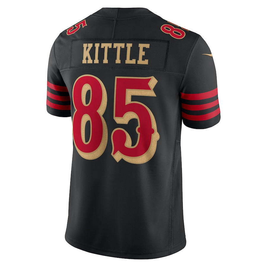 Punc SF.49ers #85 George Kittle Player Rivalries Collection Vapor Limited Black Stitched Jersey