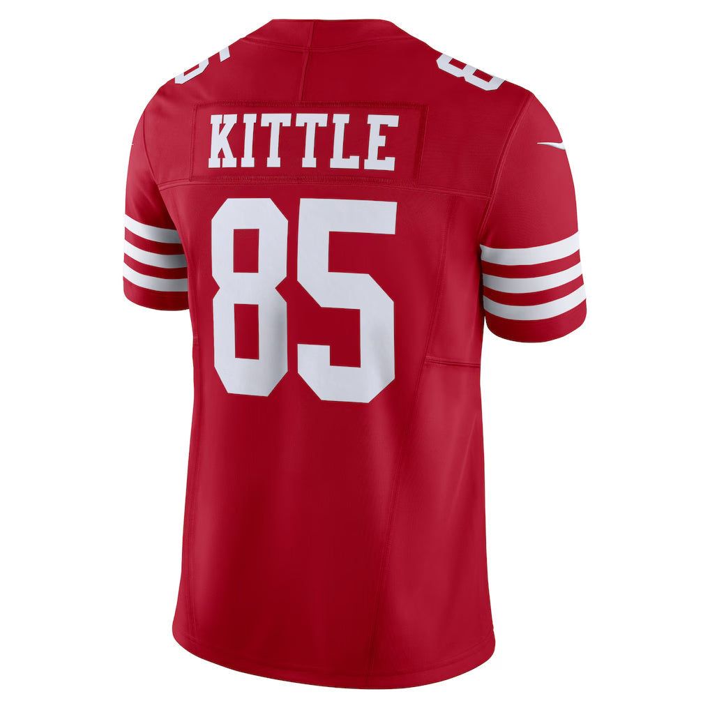 Punc SF.49ers #85 George Kittle Player Scarlet Vapor F.U.S.E. Limited Stitched Jerseys