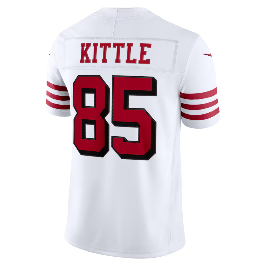 Punc SF.49ers #85 George Kittle White Alternate Vapor F.U.S.E. Stitched Limited Jerseys