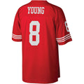 Punc SF.49ers #8 Steve Young Mitchell & Ness Scarlet Legacy Replica Stitched Jerseys