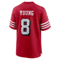 Punc SF.49ers #8 Steve Young Scarlet Retired Player Alternate Game Stitched Jerseys