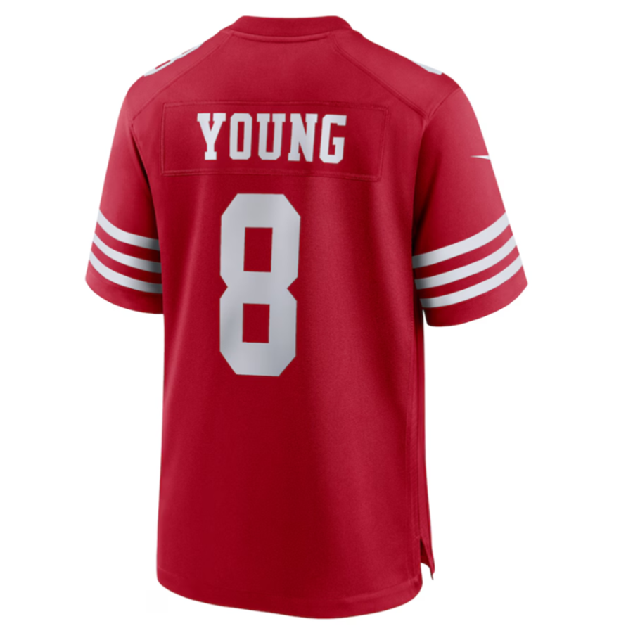 Punc SF.49ers #8 Steve Young Scarlet Retired Player Game American Stitched Jersey