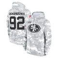 Punc SF.49ers #92 Osa Odighizuwa Player Arctic Camo Limited Salute to Service Pullover Hoodies Game Stitched Jerseys