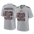 Punc SF.49ers #92 Osa Odighizuwa Player Gray Atmosphere Fashion Home Game Stitched Jerseys