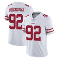 Punc SF.49ers #92 Osa Odighizuwa Player White Limited Vapor Untouchable Home Game Stitched Jerseys