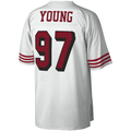 Punc SF.49ers #97 Bryant Young Mitchell & Ness White Legacy Replica Stitched Puhic Jersey