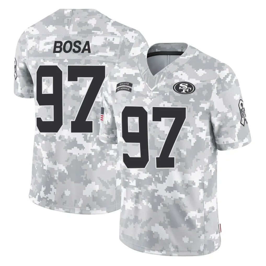 Punc SF.49ers #97 Nick Bosa Player Arctic Camo Limited Salute To Service Home Game Stitched Jerseys